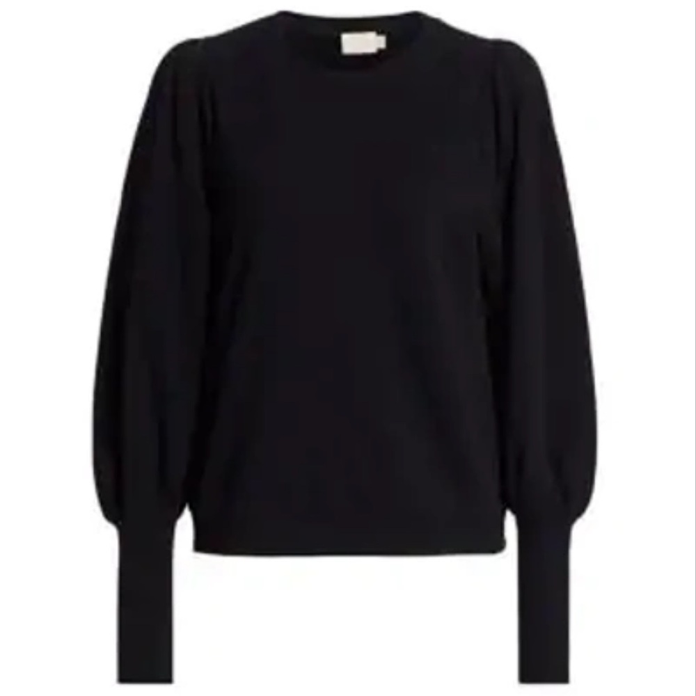 Nation LTD Black Puff Sleeve Sweatshirt